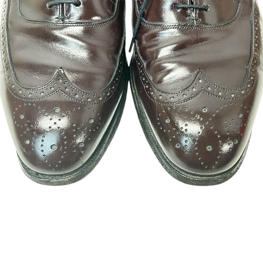 Johnston & Murphy Brown Wingtip Oxford Dress Shoes Size 9.5